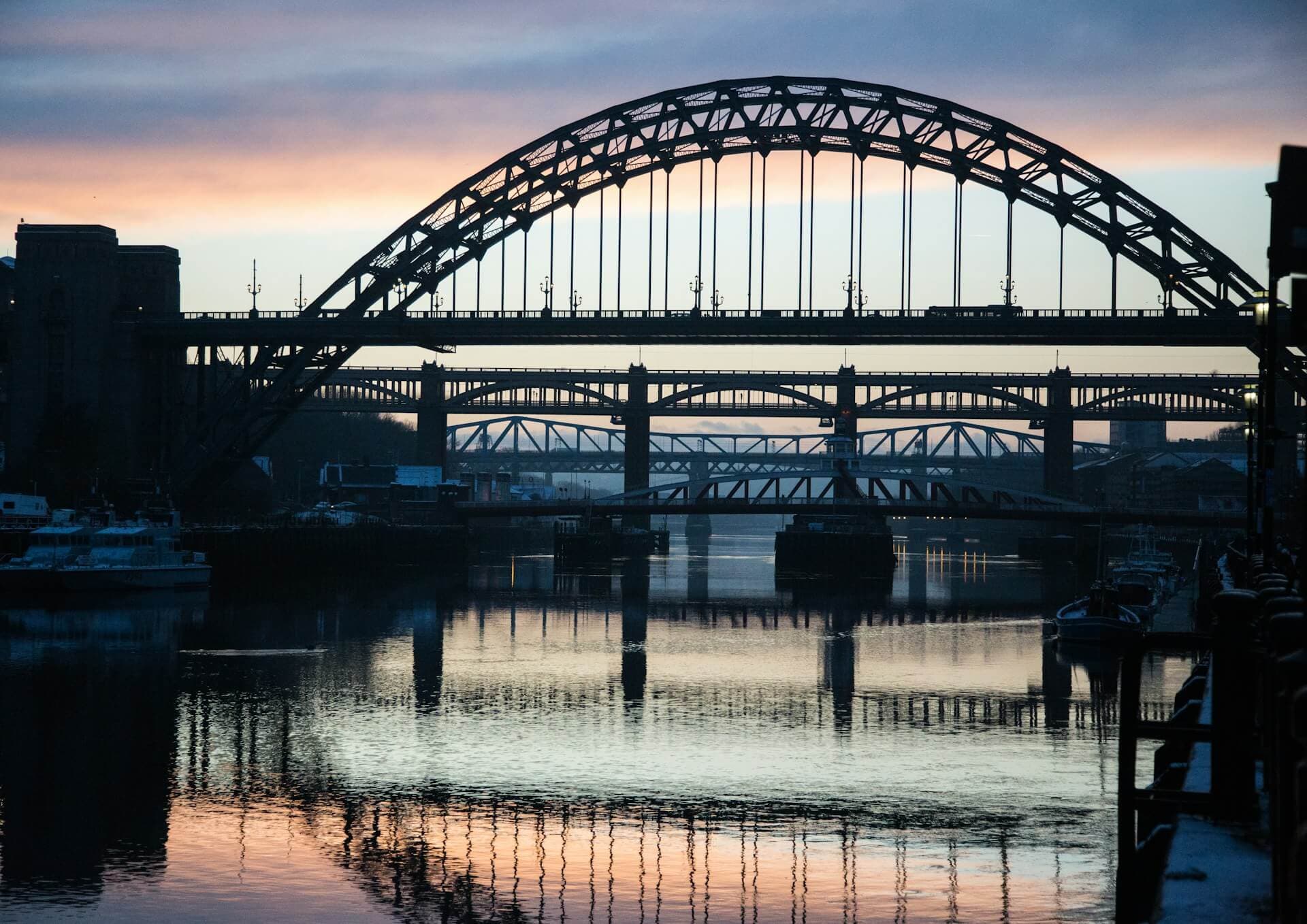 Tyne Bridge at sunset, Newcastle upon Tyne