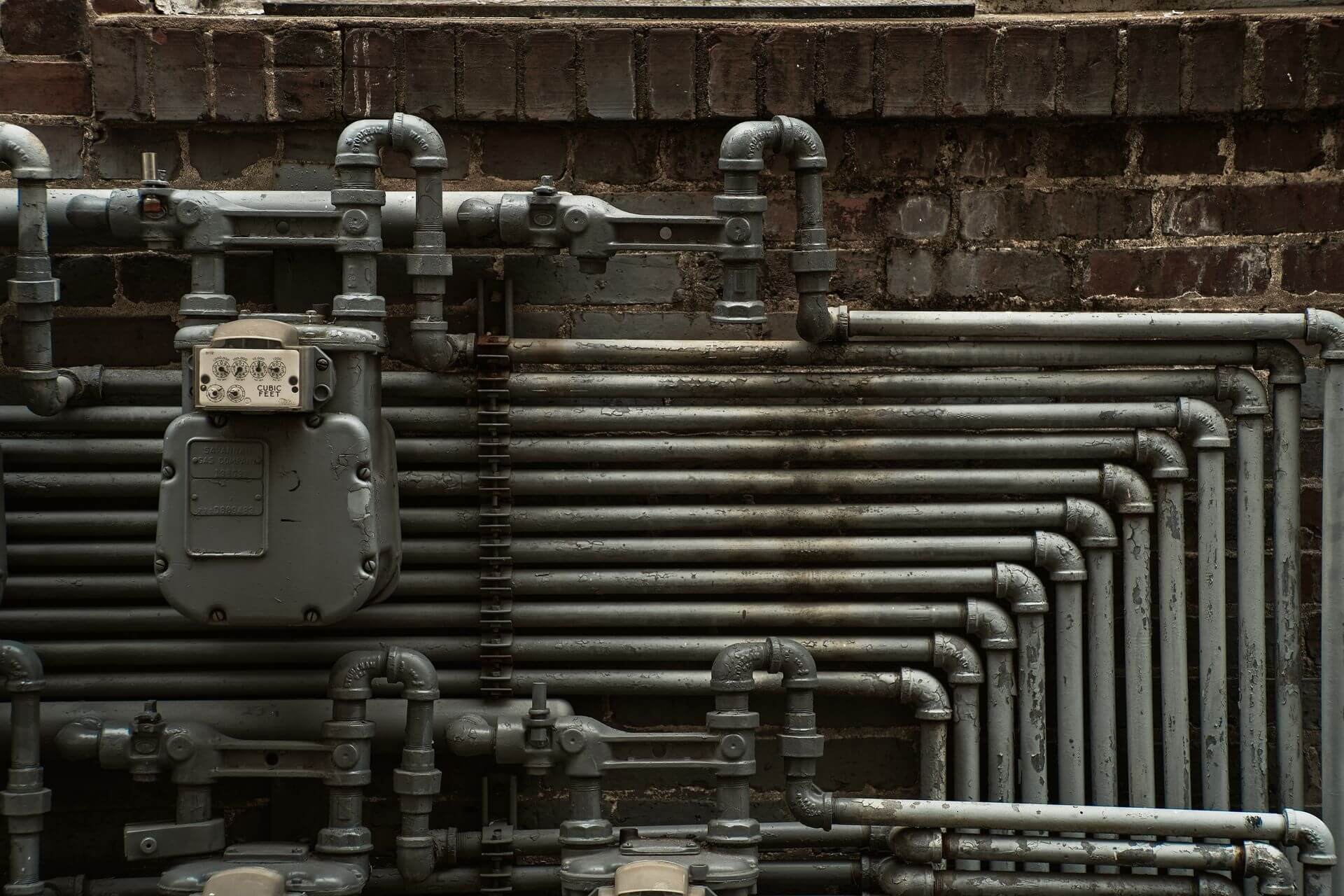 Gas pipework and meter